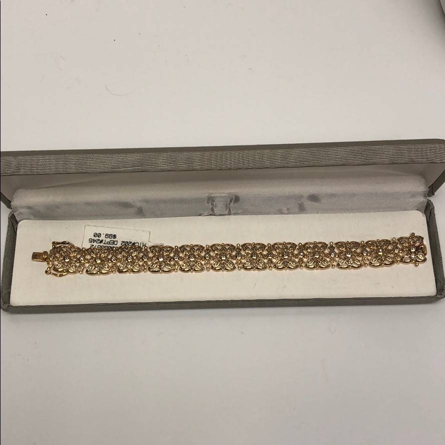 Bracelate 18 Kt Gold Oversterling Silver New